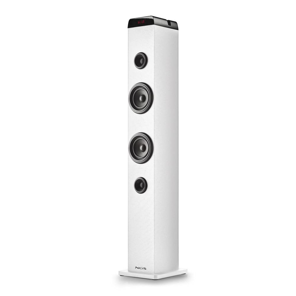 NGS Speaker Torre Sky Charm Pro BT USB RadioFM AUX 50W – Bianco