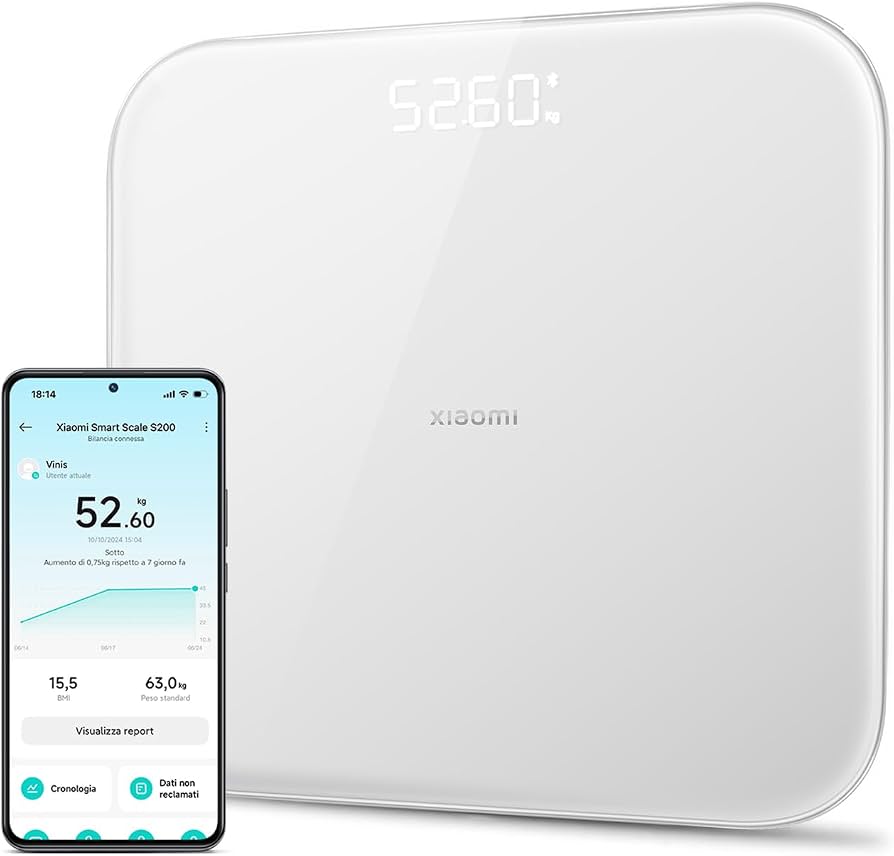 Xiaomi Bilancia Mi Smart Scale S200 White – Conosci il Tuo Corpo