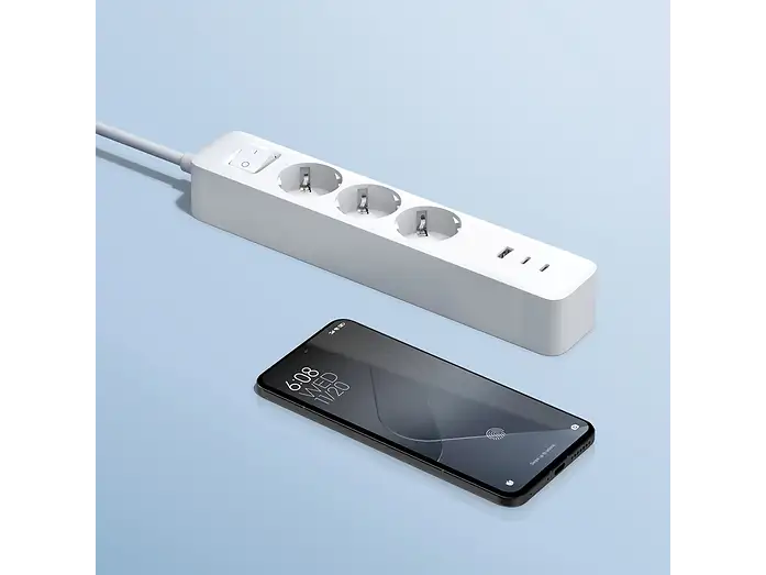 Xiaomi Multipresa Power Strip 3 Schuko + 3 USB 16A/250V - 1.4M - Multipresa Smart