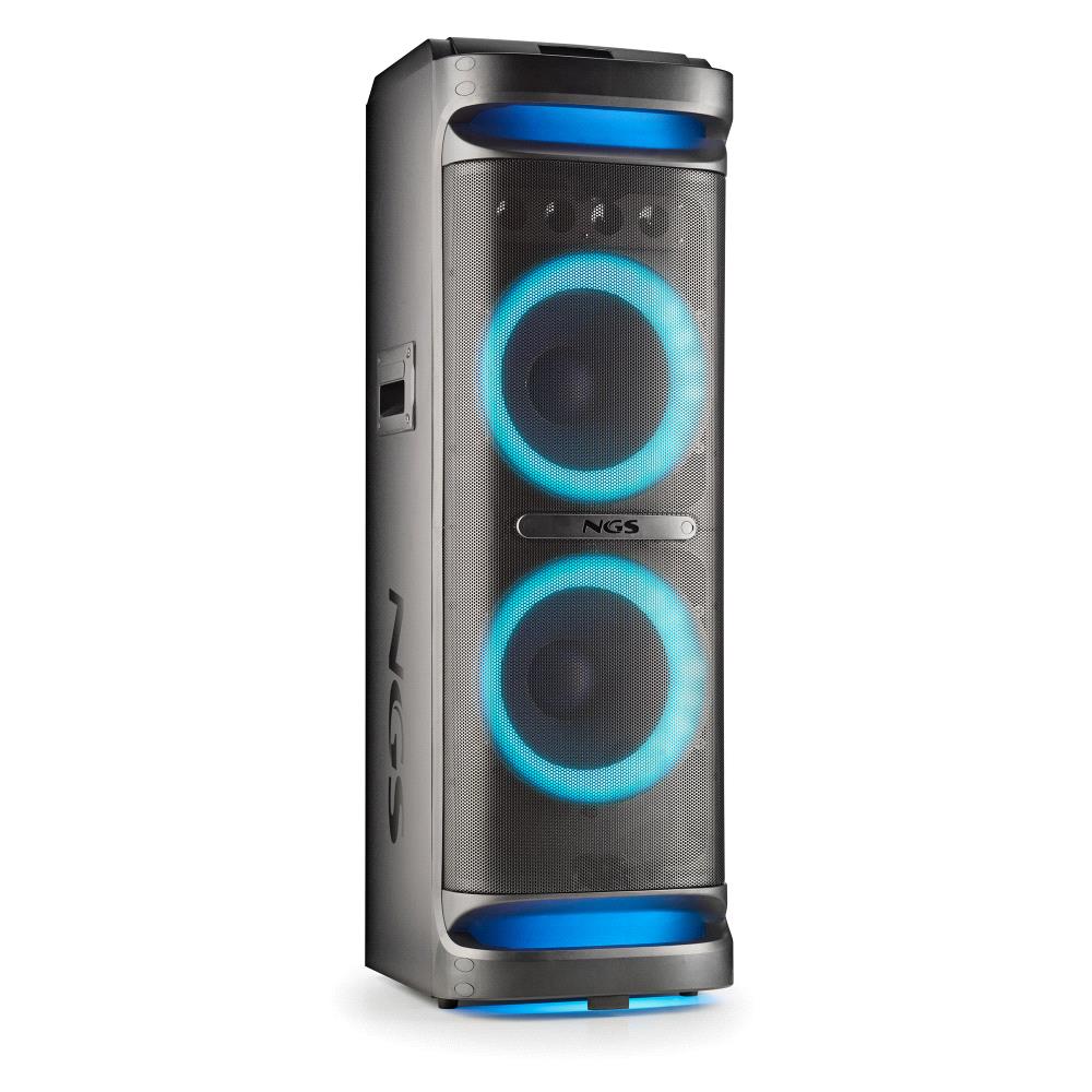 NGS Speaker Wild Space 3 Portatile BT RGB TWS 4000W – Diffusore Party con Doppio Woofer