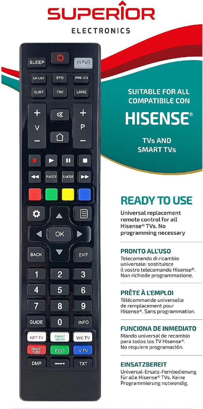 Superior Telecomando Universale Hisense con funzioni