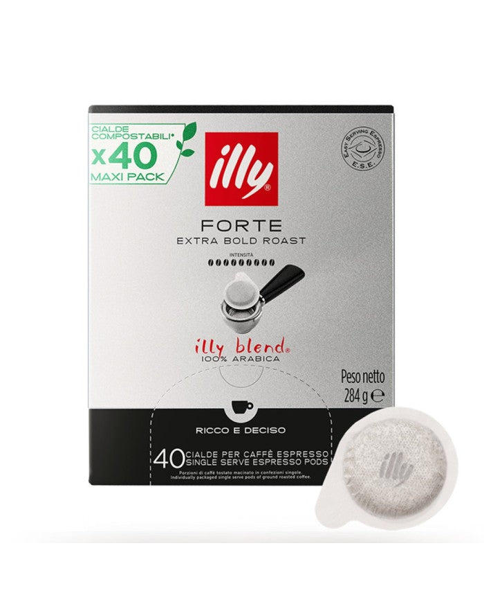 Illy Cialde ESE 44mm Tostato Forte 40pz – Espresso Deciso e Pieno