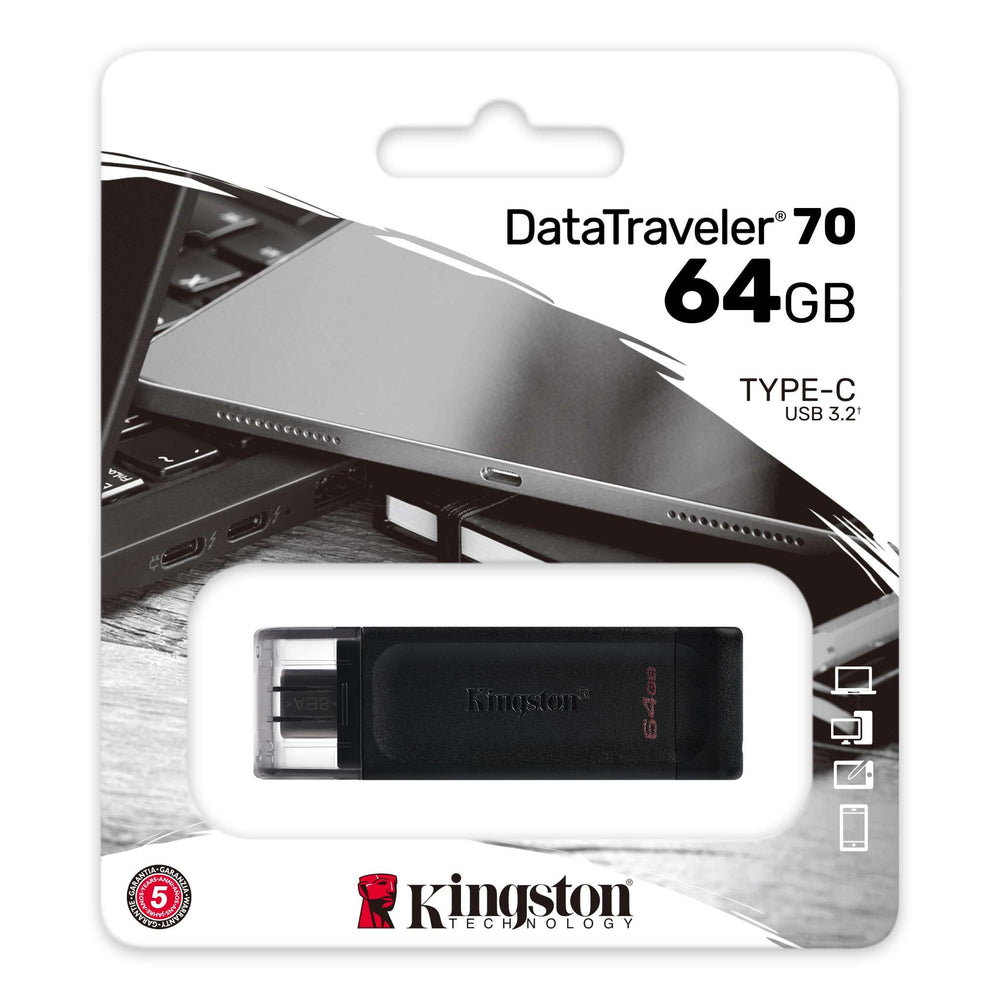 Kingston DataTraveler 70 64GB USB-C 3.2 – Chiavetta USB-C Compatta