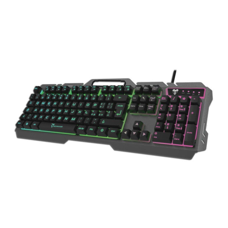 Techmade Tastiera Gaming Meccanica RGB Black – Switch Meccanici e Retroilluminazione