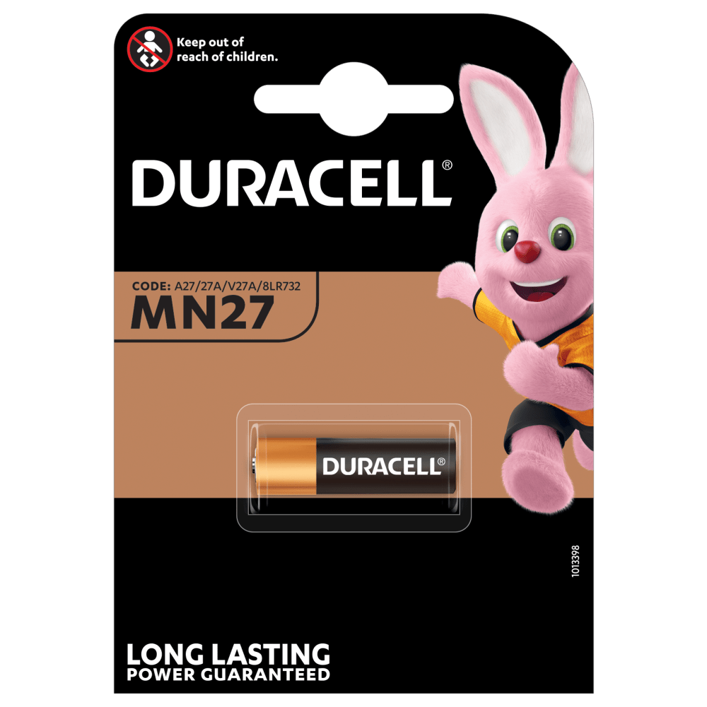 Duracell MN27 Batteria Alcalina 12V – Per Telecomandi Porta Garage e Campanelli