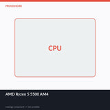 PC Home Office AMD Ryzen 5 5500 NVMe GT 730
