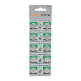 T&E Batterie Bottone AG10 LR1130 389 10 Pezzi – Per Orologi e Calcolatrici