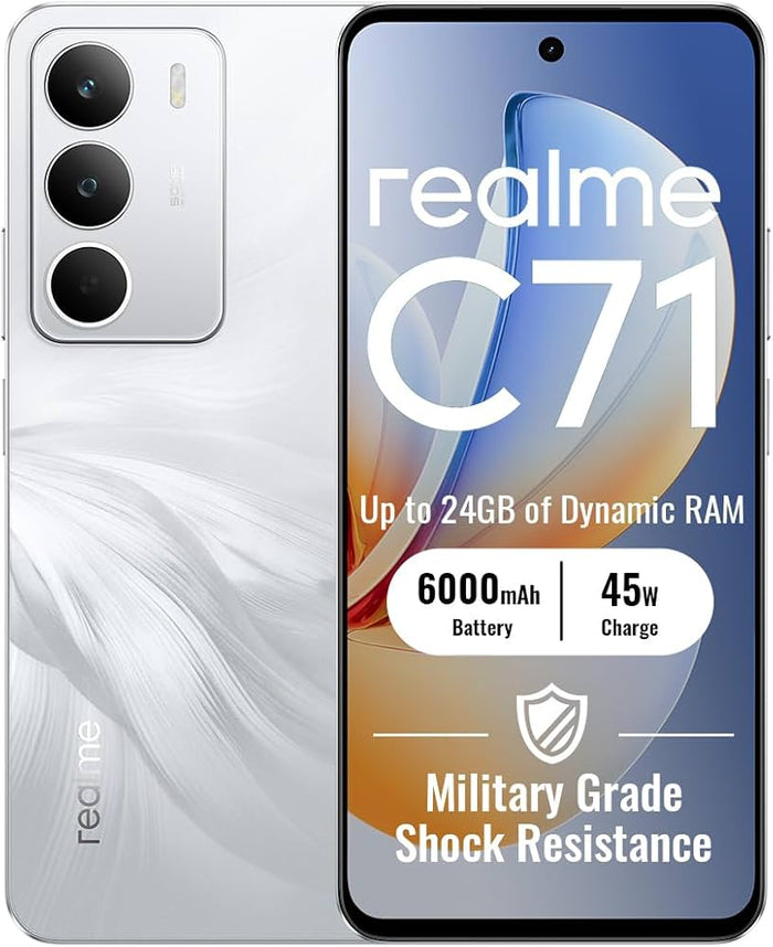 Realme C71 4+256GB 6.67" 4G White Swan EU - C Series Bianco