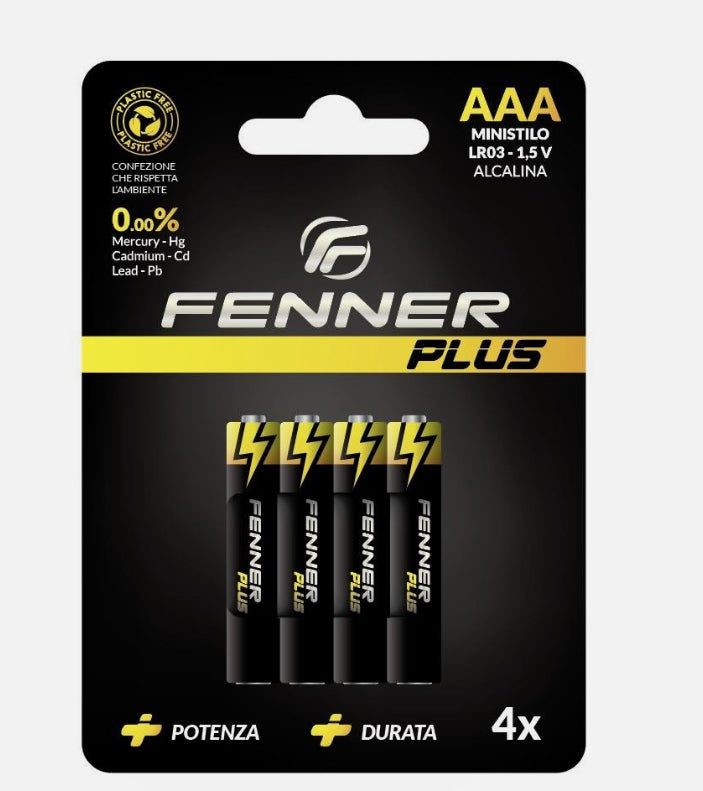 Fenner Batterie Mini Stilo AAA Alcalina FN-LR03 1Cnf/4pz - AAA Economiche