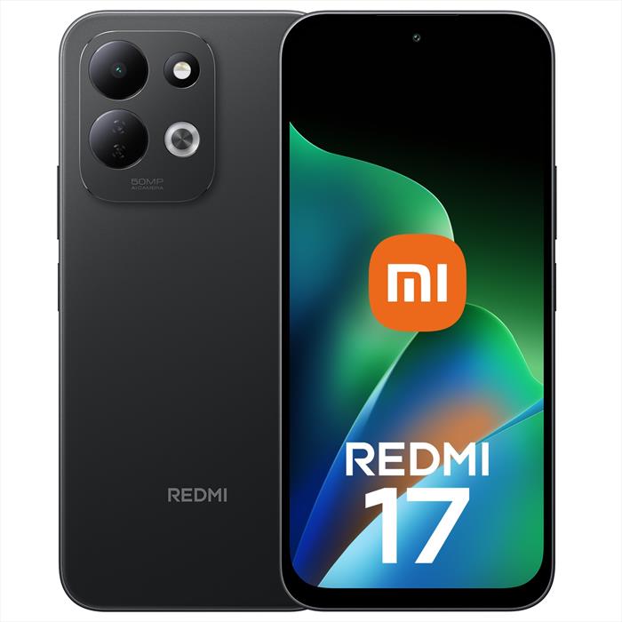 Xiaomi Redmi 17 4+256GB 6.77" 4G Black DS ITA - Smartphone Versatile