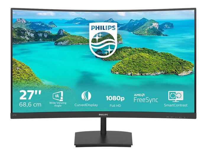 Monitor Philips 27" E Line 271E1SCA/00 Full HD Curvo