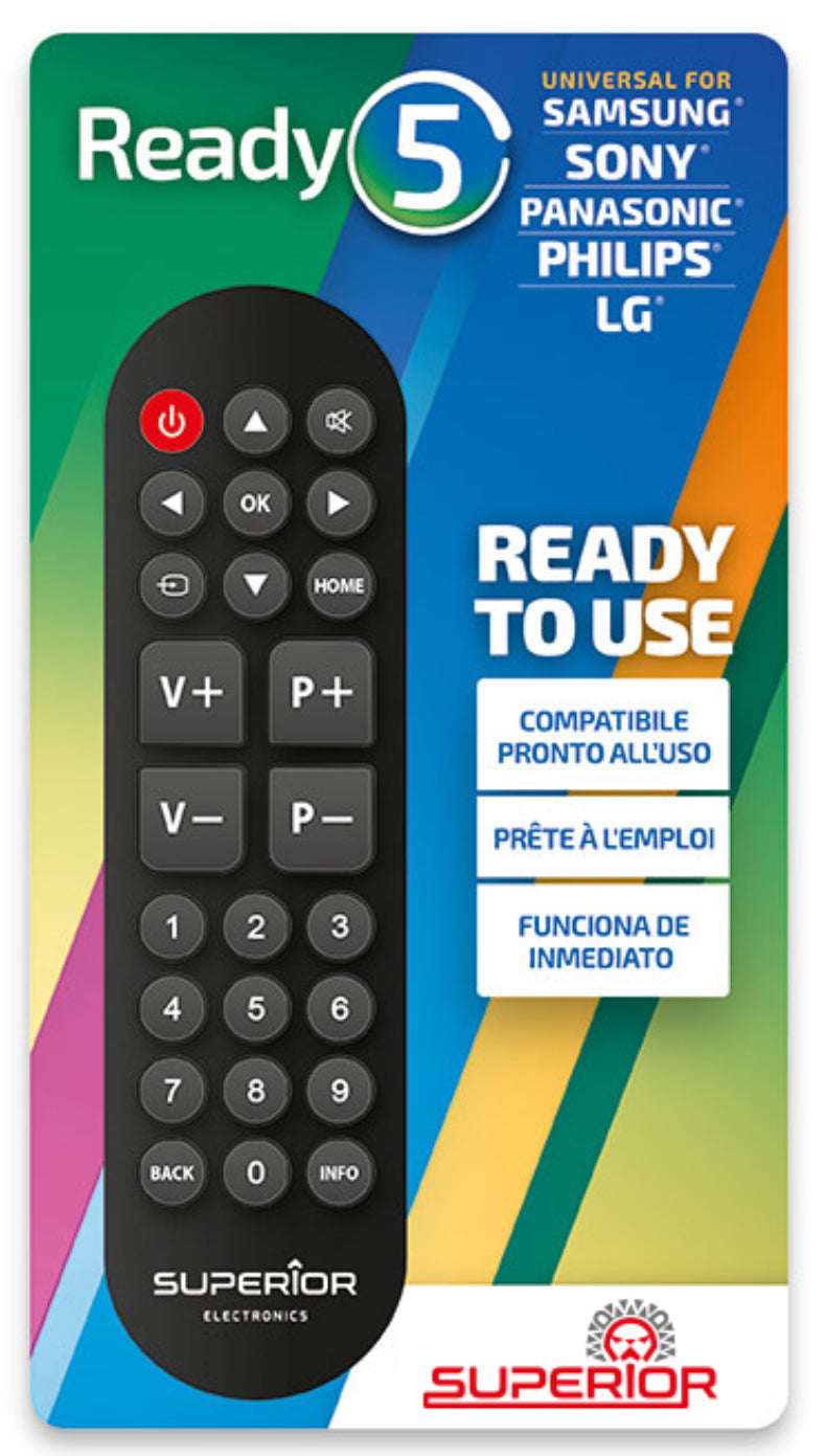 Superior Telecomando Universale Ready 5 – Pronto all'Uso Istantaneo