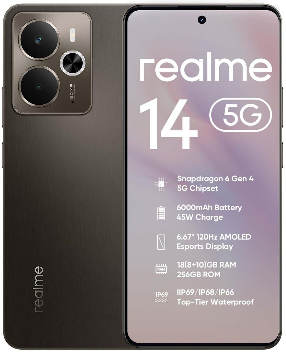 Realme 14 8+256GB 6.67" 5G Storm Titanium DS OPT - Realme 14 5G