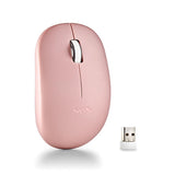 NGS Mouse Wireless Fog Pro 1000dpi Rosa – Mouse Silenzioso 2.4GHz