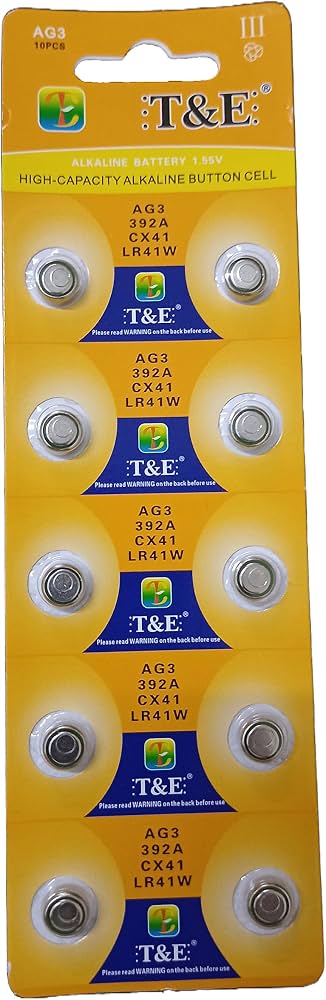 T&E Batterie Bottone AG1 LR621 364 10 Pezzi – Mini Formato per Orologi Compatti