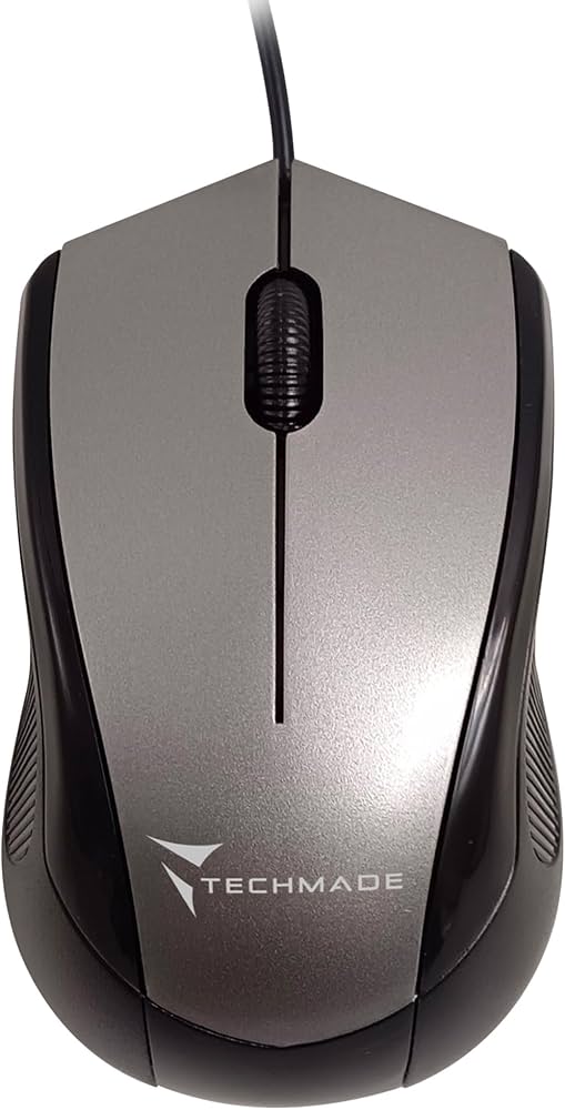 Techmade Mouse Ottico Office TM-XJ15 Grigio – Mouse Cablato Affidabile