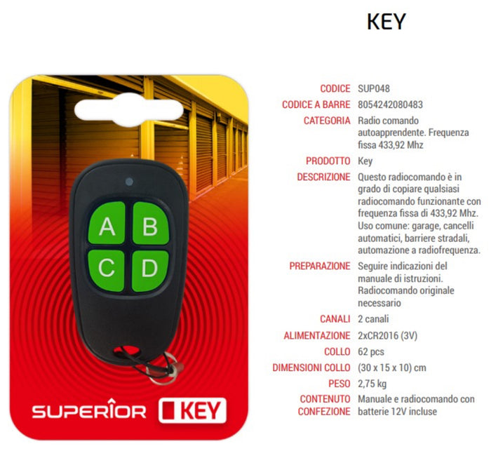 Superior Telecomando Universale Programmabile - Telecomando Universale Cancelli