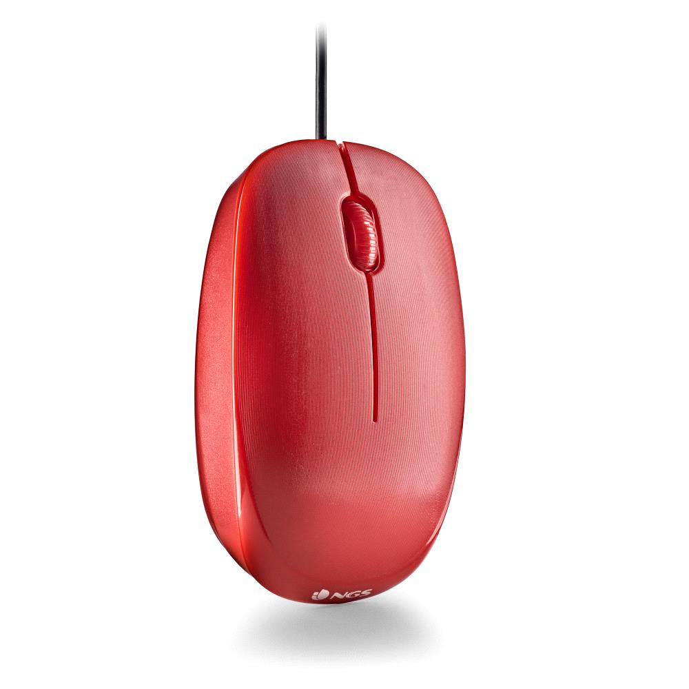 NGS Mouse Wired Flame 1000dpi Rosso – Mouse Cablato 3 Tasti Preciso