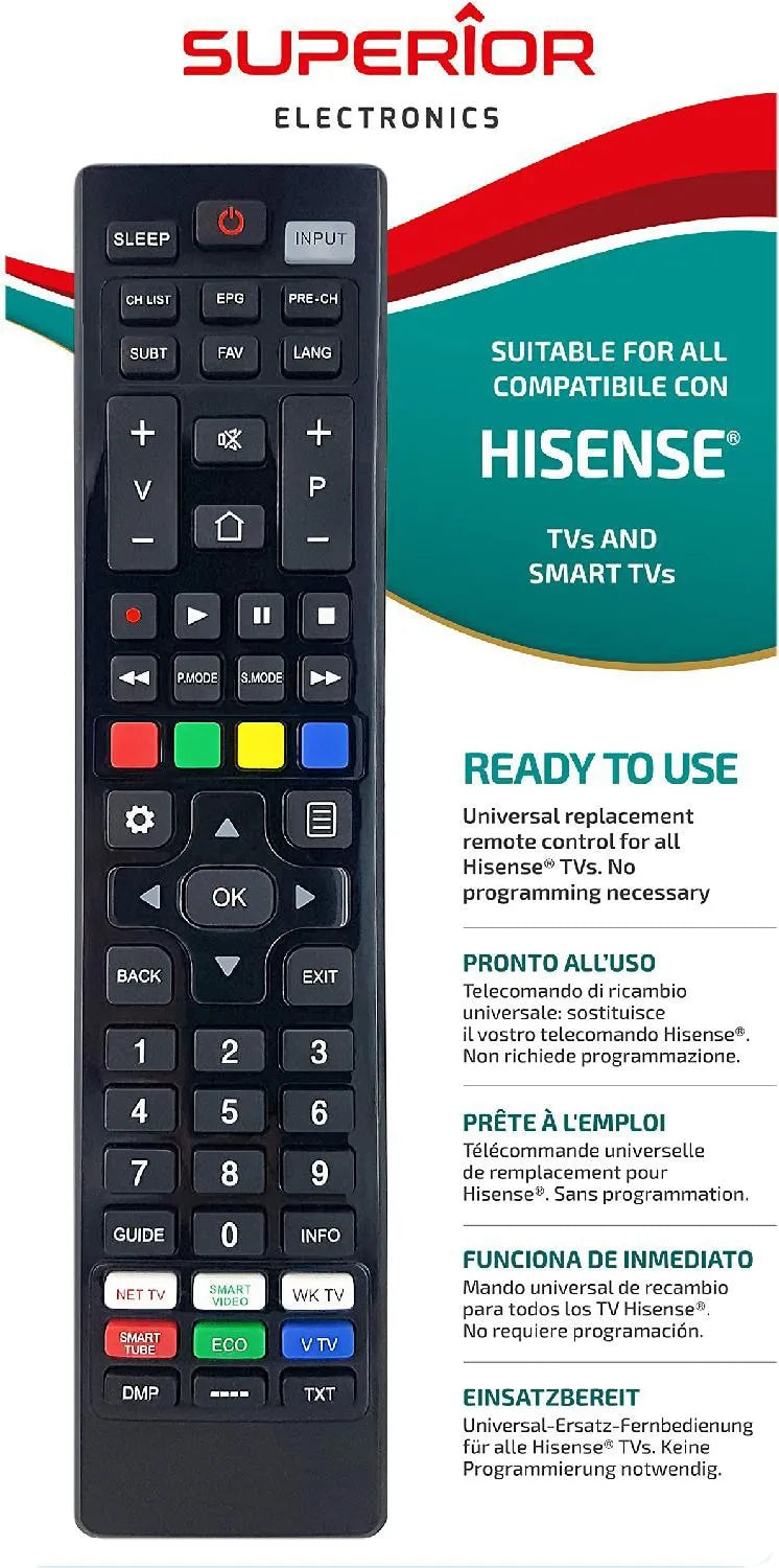 Superior Telecomando Universale Hisense con funzioni