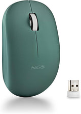 NGS Mouse Wireless Fog Pro 1000dpi Verde – Mouse Silenzioso 2.4GHz