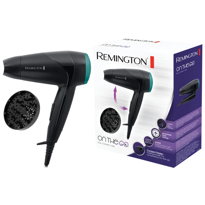Remington Asciugacapelli D1500 Da Viaggio Pieghevole 2000W – Phon Tascabile