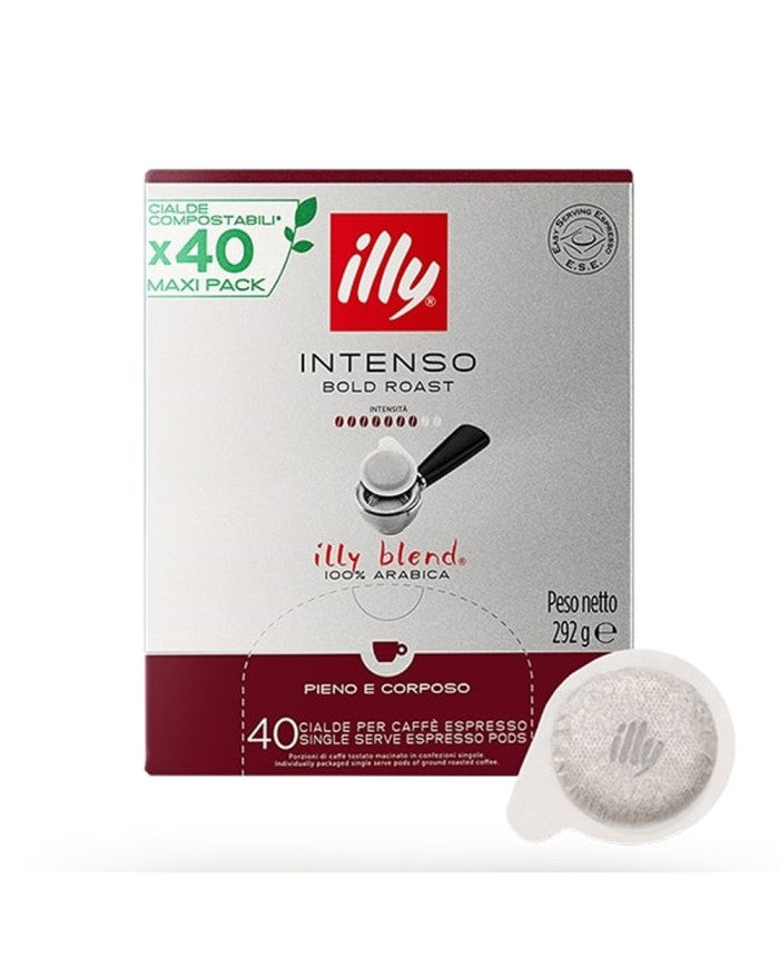Illy Cialde ESE 44mm Tostato Intenso 40pz – Gusto Deciso e Corposo