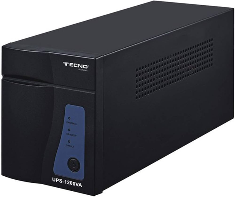 Tecno TC-1200VA-UPS 1200VA 500W – Gruppo di Continuità con Protezione Sovraccarico
