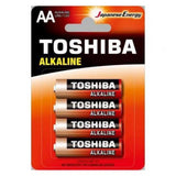 Toshiba Alkaline LR6 AA 4 Pezzi – Alcaline per Dispositivi ad Alto Consumo
