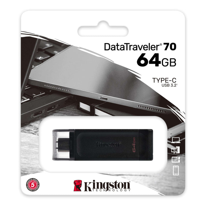 Kingston DataTraveler 70 64GB USB-C 3.2 – Chiavetta USB-C Compatta