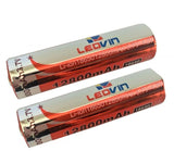Leovin Batterie Ricaricabili 18650 3.7V 12800mAh 2 Pezzi Flat Top – Per Torce e Dispositivi
